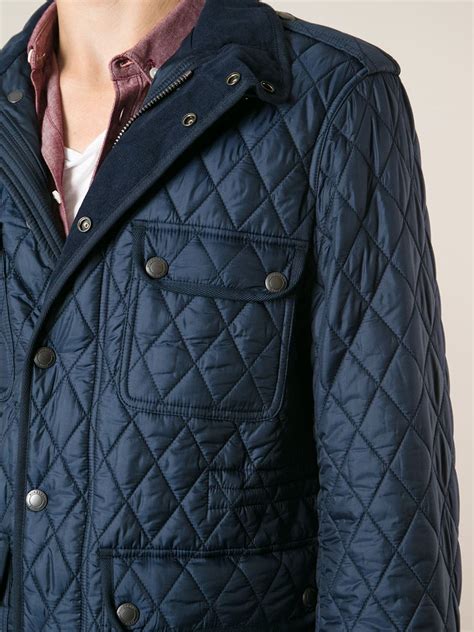 Burberry Diamond Quilted Field Jacket in Blue for 